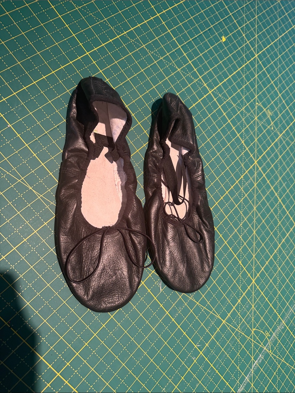 Bloch Black Leather Ballet Slippers with Suede sole. Worn once.